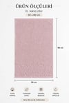 El Yüz Havlusu 50x90 cm %100 Pamuk Kısmi Kadife  Quadro Pembe