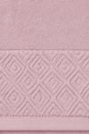 El Yüz Havlusu 50x90 cm %100 Pamuk Kısmi Kadife  Quadro Pembe