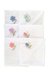 Hediyelik İşlemeli Bayan Mendili 6 lı Paket 28x28 cm 100 Pamuk