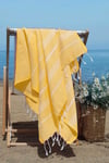 Summer Wind Soft %100 Pamuk Peştemal 100x180 cm Sarı