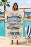 Unisex Desenli Baskılı Deniz Plaj Havlusu Balık 70X140 Cm