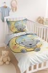 Yenidoğan Kız / Erkek Unisex Bebek Nevresim Takımı %100 Pamuklu Aydaki Ayıcık