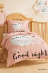 Yenidoğan Kız Bebek Nevresim Takımı %100 Pamuklu Good Night