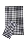 Zefir Desen Sofra Bezi Masa Örtüsü 170 x 170 Cm Siyah