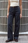 Kemerli Denim Görünümlü Pantolon