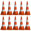 75 cm Turuncu Ekonomik Trafik Konisi 10'lu Set – TPE Plastik Duba