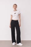  Nakış Detaylı T-shirt Ekru