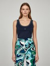 LUXURY EDIT Lacivert Pamuk Dokulu Regular Fit Atlet