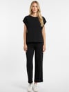 LUXURY EDIT Siyah Pamuk Dokulu Oversize Bluz