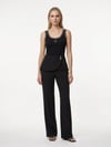 LUXURY EDIT Siyah Pamuk Dokulu Regular Fit Atlet