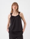 Siyah Doğal Akışlı Oversize Bluz