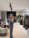Yanları Zımba Detaylı Wideleg Jean Mavi