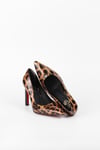 Extra Shoes İstanbul Kadın Leopar Desenli Siyah Rugan Aynalı Jurdan Stiletto