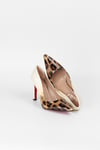 Extra Shoes İstanbul Kadın Ombre Leopar Desenli Bej Rugan Aynalı Jurdan Stiletto