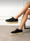 Extra Shoes İstanbul Loafer Siyah Süet Görünümlü Platform Ayakkabı Hem Şık hem Rahat