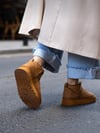 Extra Shoes İstanbul Mini Taba Süet İçi Kürklü Kalın Taban Kadın Bot