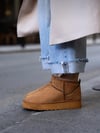 Extra Shoes İstanbul Mini Taba Süet İçi Kürklü Kalın Taban Kadın Bot