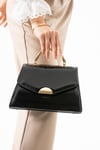 Extra Shoes İstanbul Siyah Rugan Kadın Mini (Çapraz) Çanta