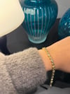 CM 14K Mini Yonca Model Zirkon Taşlı Gold Bileklik