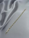 CM 14K Sıralı Yarım Silindir Model Zirkon Taşlı Gold Bileklik