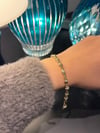 CM 14K Sıralı Yarım Silindir Model Zirkon Taşlı Gold Bileklik
