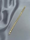 CM 14K Yassı Halat Model Zirkon Taşlı Gold Bileklik