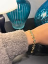 CM 14K Yonca Model Zirkon Taşlı Gold Bileklik