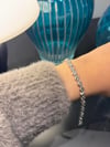CM Mini Yonca Model Zirkon Taşlı Gümüş Bileklik
