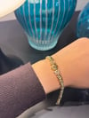 Xuping 14K Asimetrik Çizgi Model Zirkon Taşlı Gold Bileklik