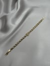 Xuping 14K Kare D Model Zirkon Taşlı Gold Bileklik