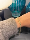 Xuping 14K Sıralı Damla Model Zirkon Taşlı Gold Bileklik