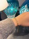Xuping 14K Sıralı İçi Boş Halka Model Zirkon Taşlı Gold Bileklik