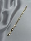 Xuping 14K Taşlı Dikdörtgen Model Zirkon Taşlı Gold Bileklik