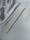 Xuping 14K Üç Sıra Hasır Model Zirkon Taşlı Gold Bileklik