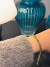Xuping 14K Üçgen Bombeli Model Zirkon Taşlı Gold Bileklik