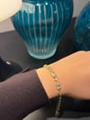 Xuping 14K Üçlü Baget Taşlı Model Zirkon Taşlı Gold Bileklik