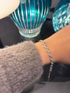 Xuping Sıralı Damla Model Zirkon Taşlı Gümüş Bileklik