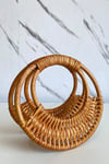  Vollen Yarn Doğal Bambu Çanta Bursu 16cm ,Ahşap