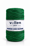  Vollen Yarn Premium Shine (Simli) Polyester Makrome 100Gr/150M ,çanta ipi,supla ipi,bileklik ipi,Yeşil