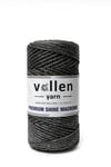  Vollen Yarn Premium Shine (Simli) Polyester Makrome 100Gr/150M ,çanta ipi,supla ipi,bileklik ipi,Koyu Gri