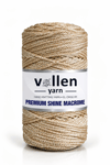  Vollen Yarn Premium Shine (Simli) Polyester Makrome 100Gr/150M ,çanta ipi,supla ipi,bileklik ipi,Sütlü Kahve