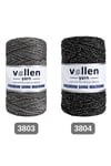  Vollen Yarn Premium Shine (Simli) Polyester Makrome 100Gr/150M ,çanta ipi,supla ipi,bileklik ipi,Açık Gri