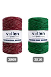  Vollen Yarn Premium Shine (Simli) Polyester Makrome 100Gr/150M ,çanta ipi,supla ipi,bileklik ipi,Açık Gri