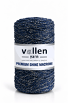  Vollen Yarn Premium Shine (Simli) Polyester Makrome 100Gr/150M ,çanta ipi,supla ipi,bileklik ipi,Lacivert