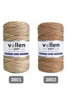  Vollen Yarn Premium Shine (Simli) Polyester Makrome 100Gr/150M ,çanta ipi,supla ipi,bileklik ipi,Açık Gri