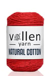 100GR/200MT Premıum Doğal Koton Amıgurumi ve punch ipi,Tığ işi el örgü ipi,Kırmızı