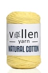 100GR/200MT Premıum Doğal Koton Amıgurumi ve punch ipi,Tığ işi el örgü ipi,Sarı