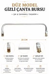 Metal Gizli Çanta Bursu 25 cm