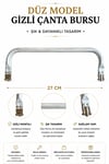 Metal Gizli Çanta Bursu 27 cm