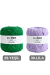 Platin Pullu Örgü İpi,Parlak Simli Tığ ve Şiş Uyumlu Yün, Beyaz
